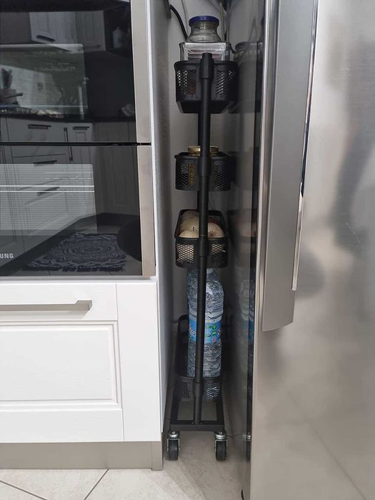 Czarny wąski przechowywanie do domu łazienki akcesoria łazienkowe