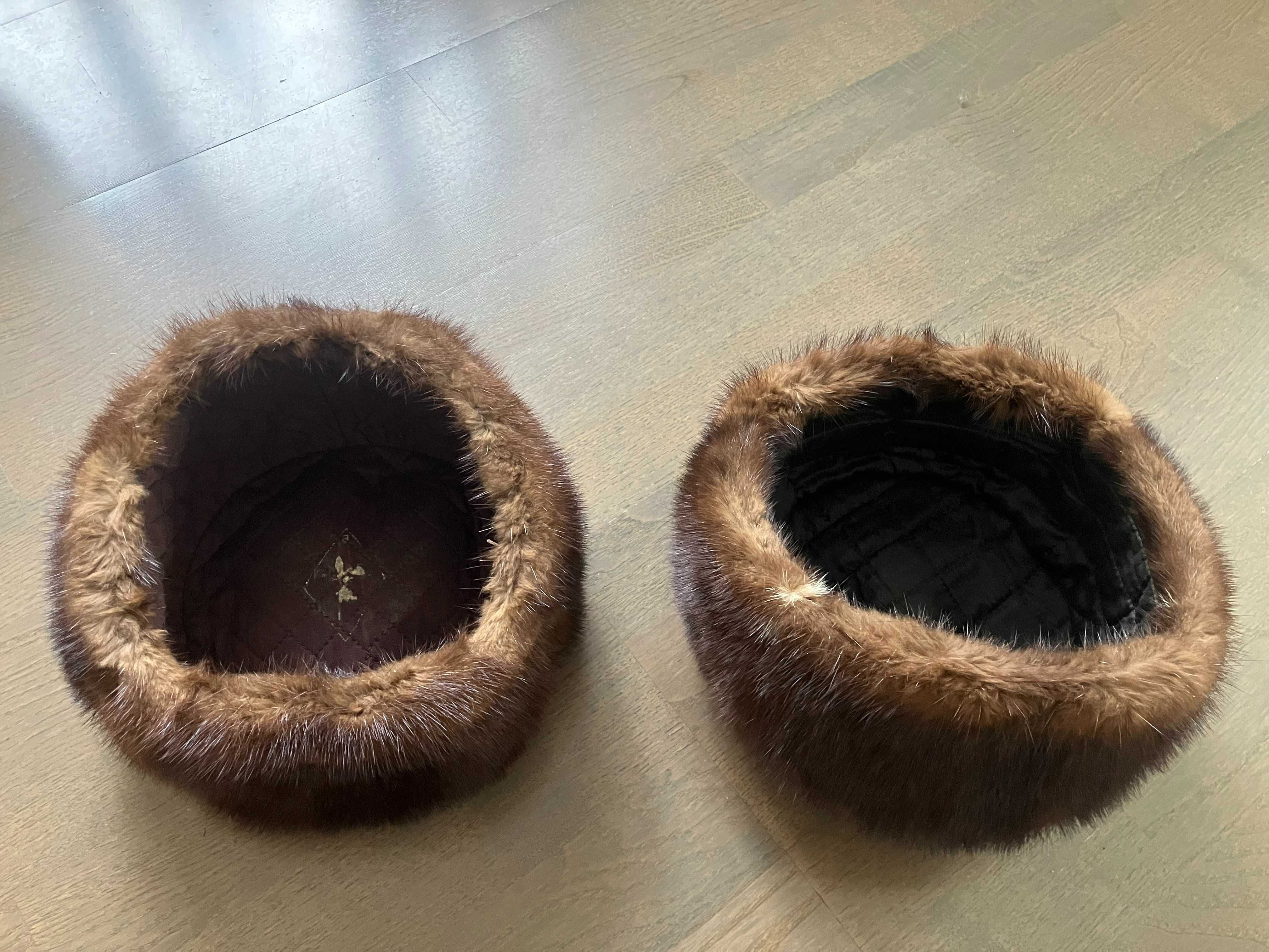 Меховые шапки зимние 2 шт.