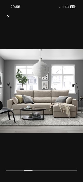 Sofa 3 lugares com chaise longue