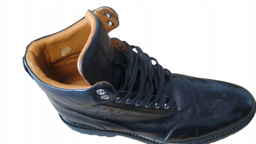 Melvin & Hamilton 42 Buty Męskie Trevor 28 Crock Czarne Skórzane T699