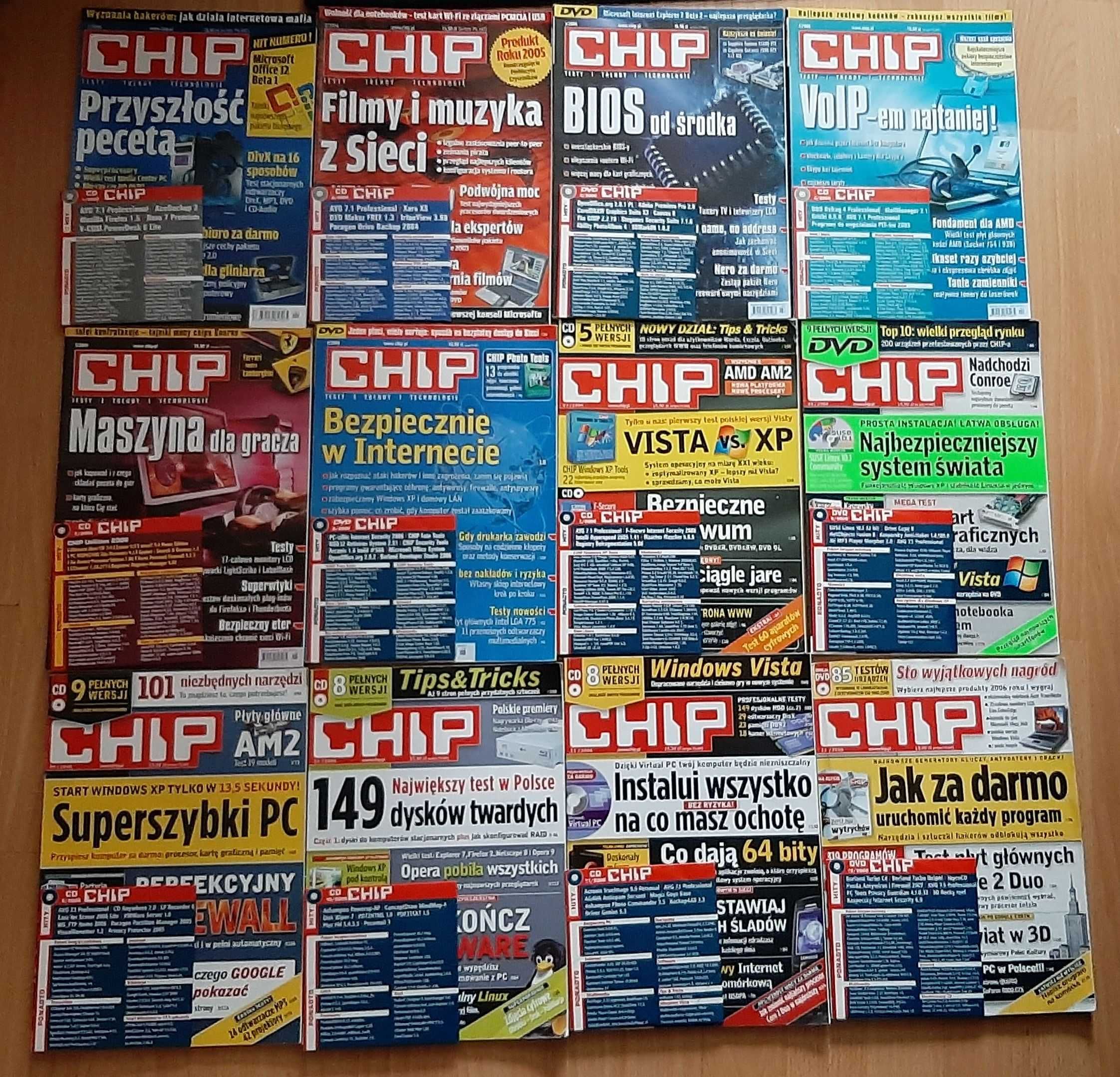 Magazyn czasopismo CHIP 2006 12 numerów + płyty