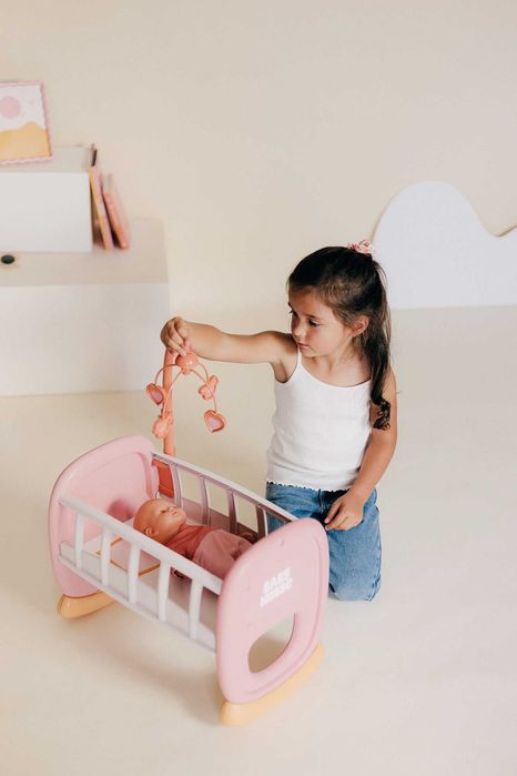 Колиска "Бебi Ньорс. Терракотова пудра" з мобілем (7600220390)