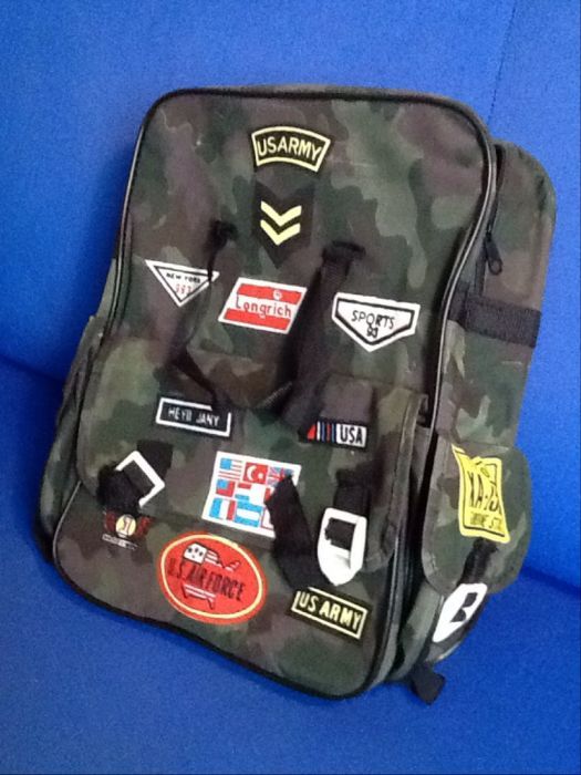 Plecak wojskowy z napisamiUSA,US Army,AIR Force,United States,New York