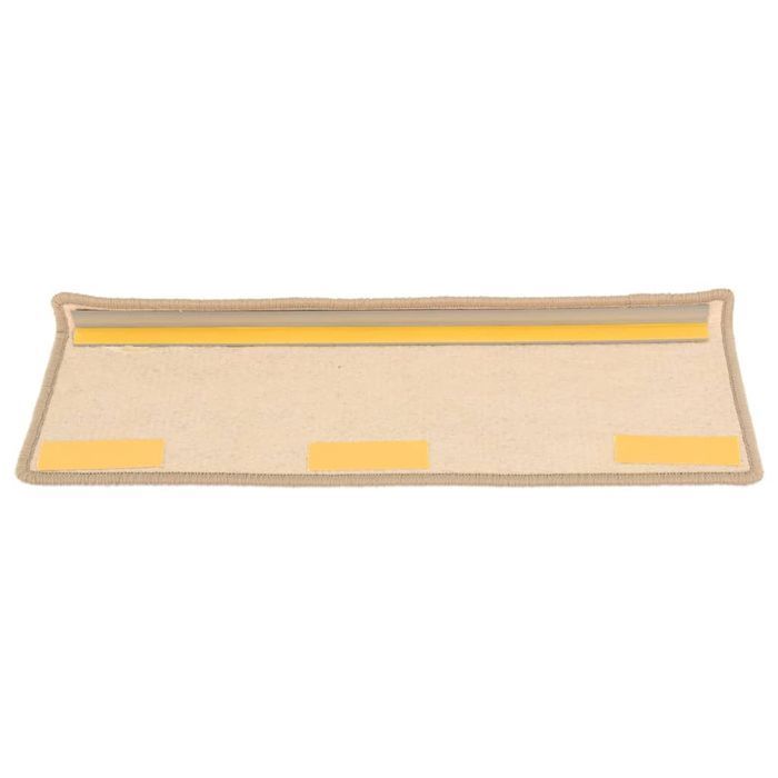 vidaXL Samoprzylepne nakładki na schody, 15szt., ciemny beż, 65x21x4cm