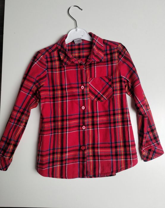 Koszula w kratę świąteczna 116r
