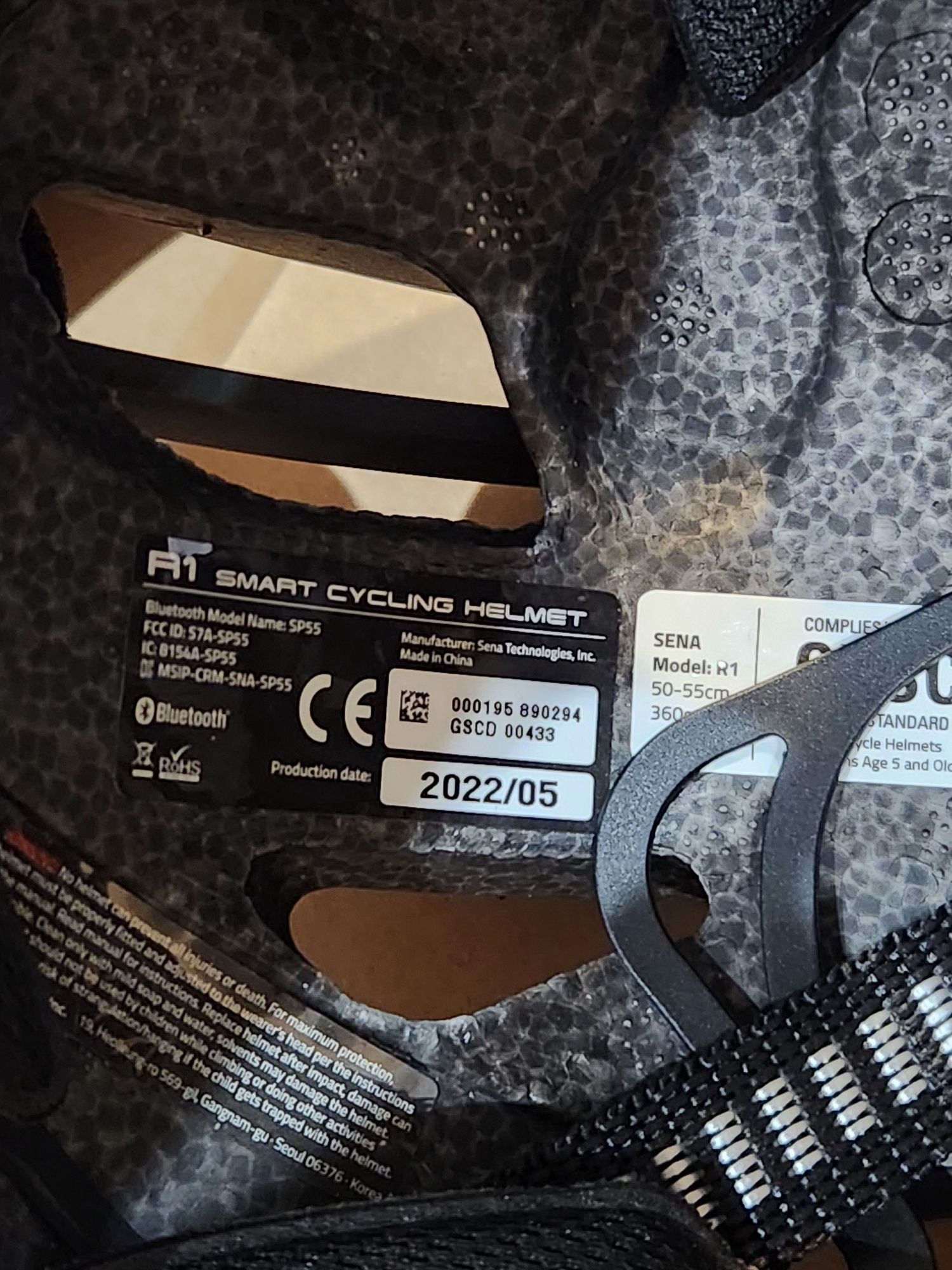Kask Sena R1 rozmiar S czarny. bluetooth interkom mikrofon głośniki