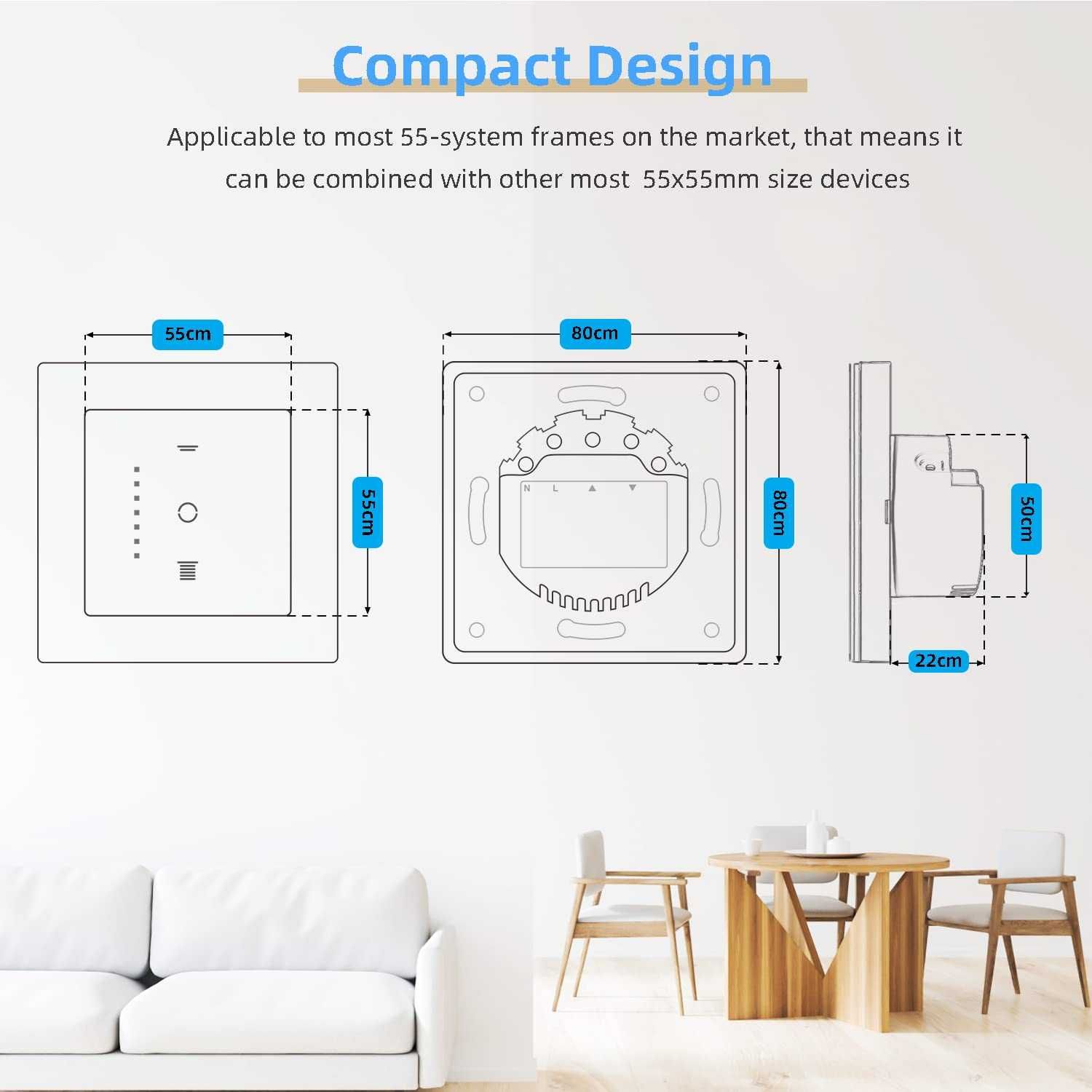 CURRYSMARTER Przełącznik rolety Wi-Fi [6 generacji] Smart Home