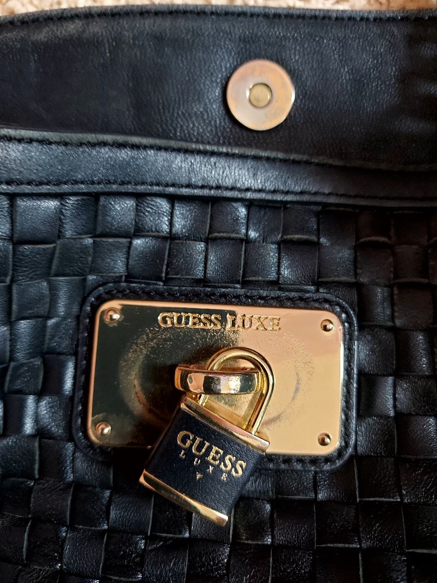 Torba Guess Lux skóra naturalna