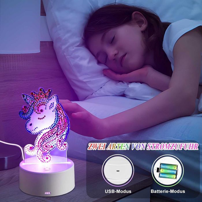 Nowa lampka LED / jednorożec / ozdoba / diamond painting !1121!