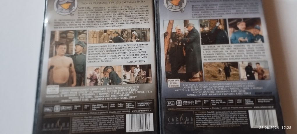 Dobry wojak  Szwejk,Melduję posłusznie - 2 filmy DVD.