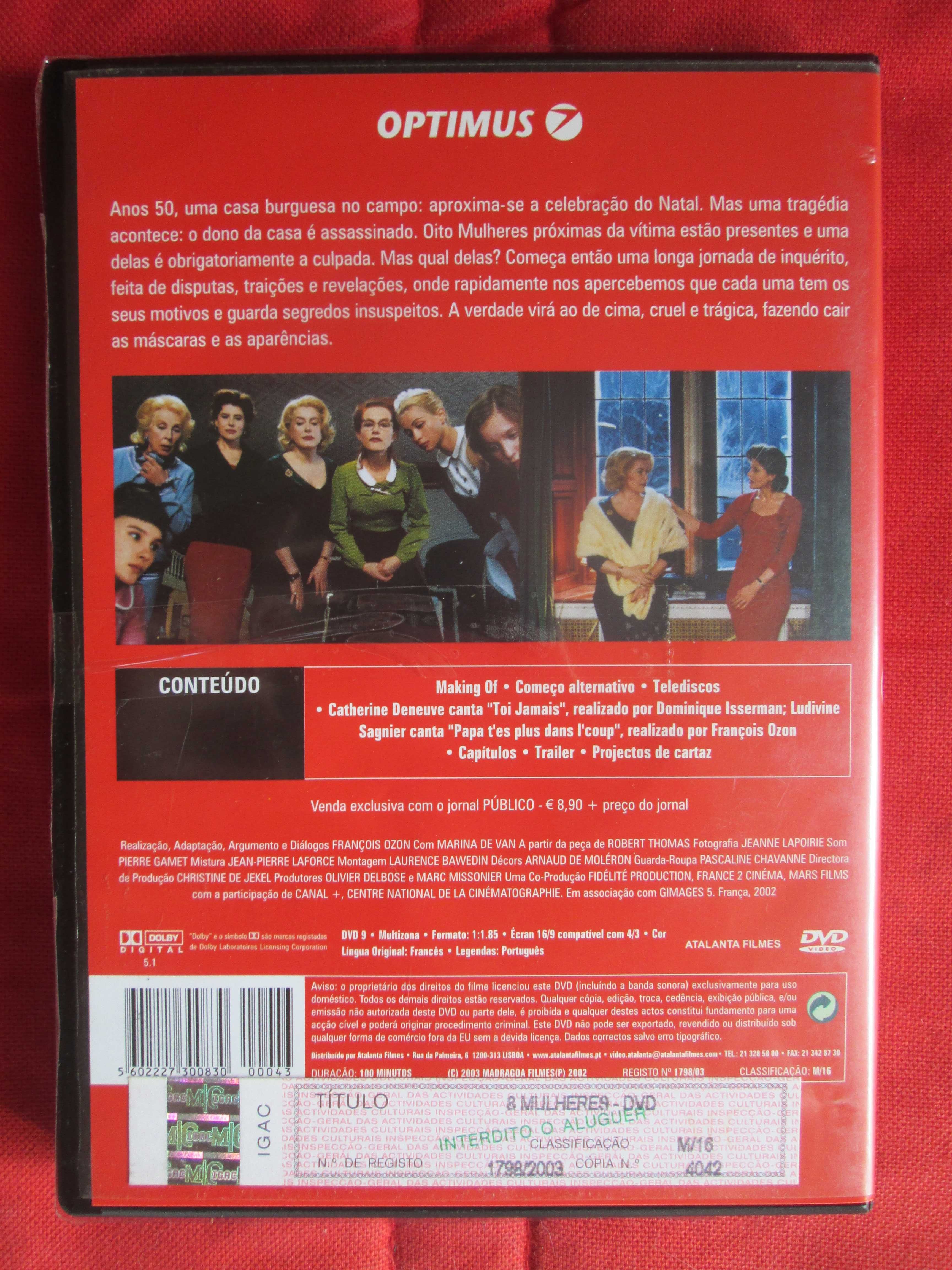 Oito Mulheres, François Ozon, com Catherine Deneuve, Isabelle Huppert