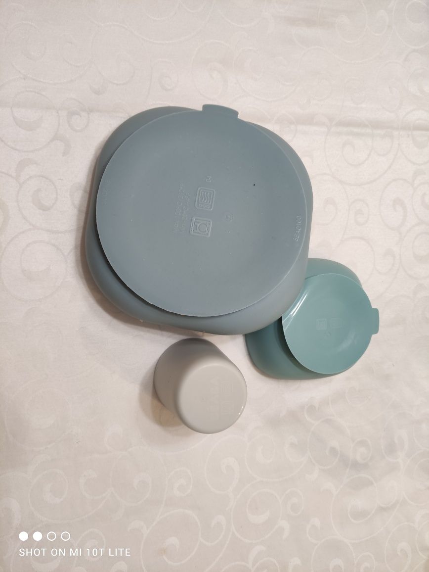 2 Conjuntos de refeição para bebé em silicone