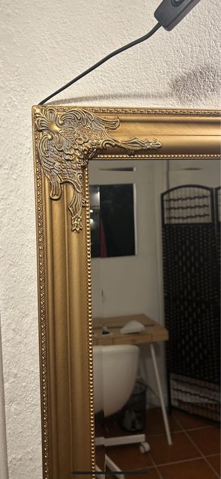 Espelho dourado Novo de grande dimensão