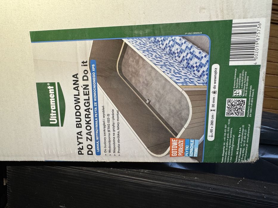 Płyta ULTRAMENT do zabudowy wanny