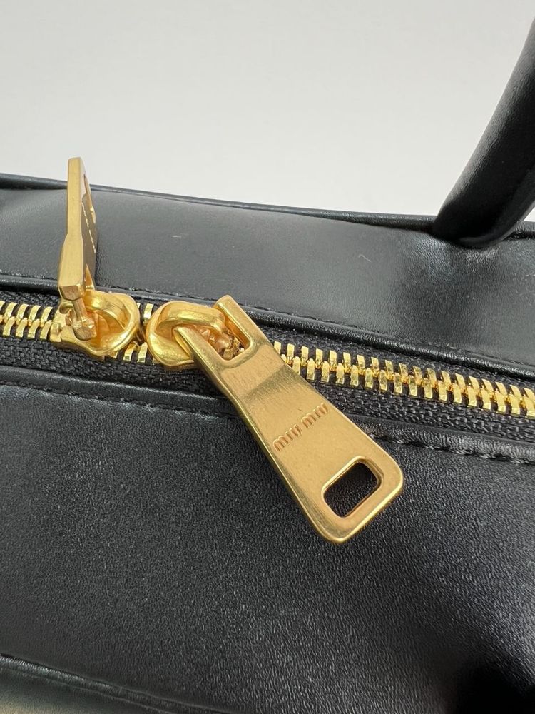 Torebka Miu Miu top handle small black