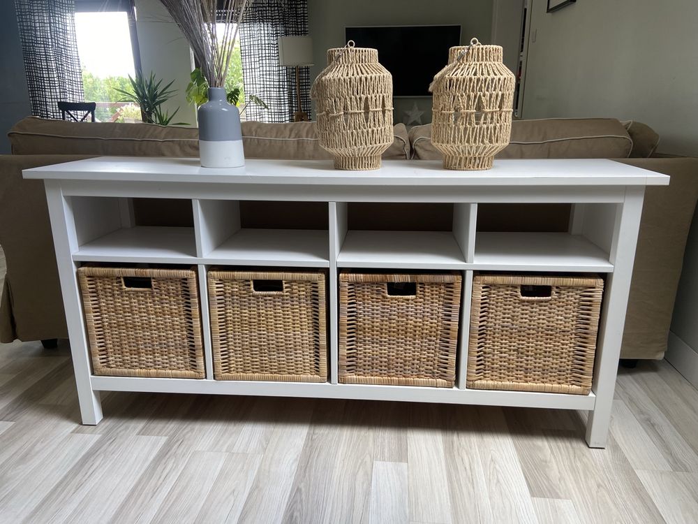 Konsola ława ikea hemnes wraz z koszami