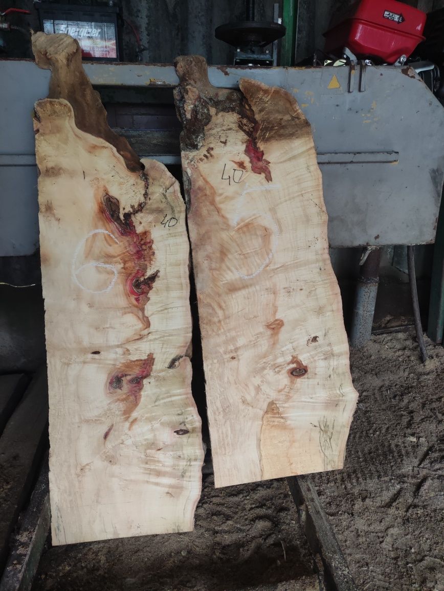 Слеб американського клену , зріз ,масив деревини, необрізна дошка