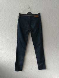 Levi's Ciemne jeansy dżinsy low rise skinny fit XS S 34 36 3/26