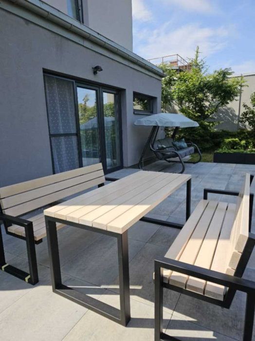 Bukowe Meble Ogrodowe Wypoczynkowe/ Na taras Loft