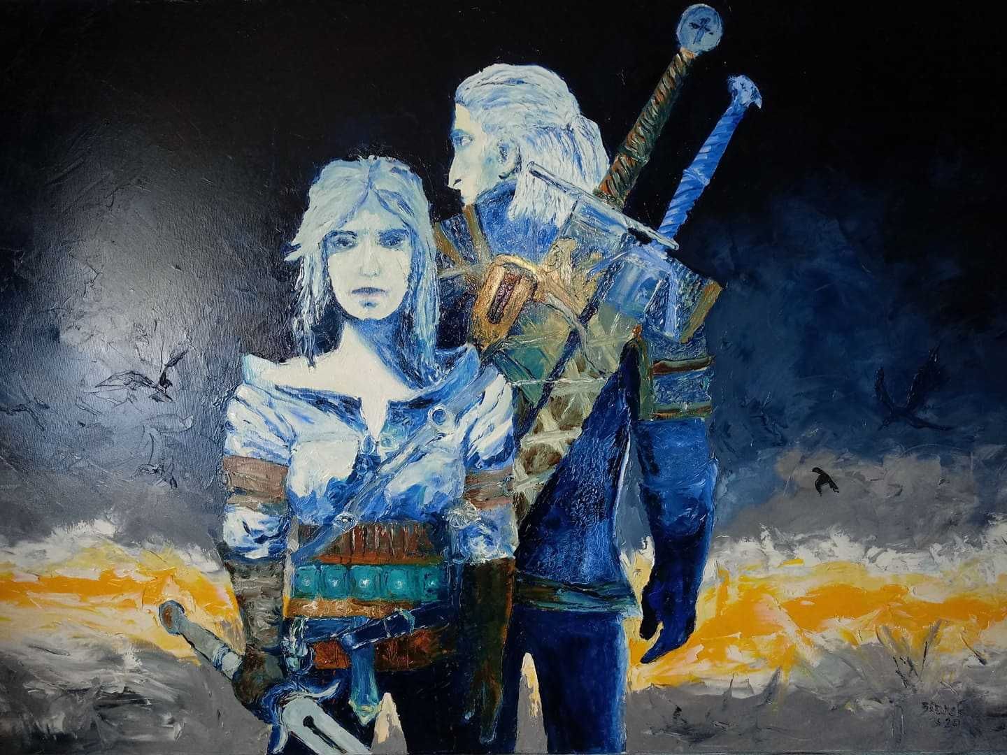 Obraz Wiedzmin 3 "Ciri i Geralt"