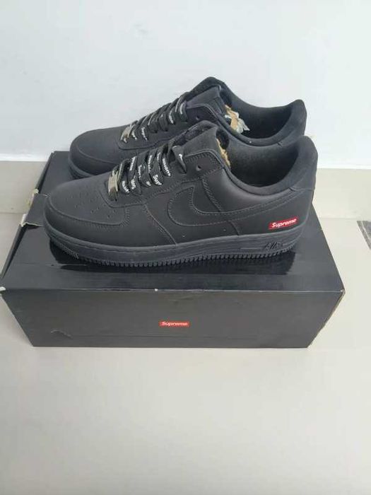 Buty Trampki Nike Air Force 1 Supreme Czarny Nowy Roz.36