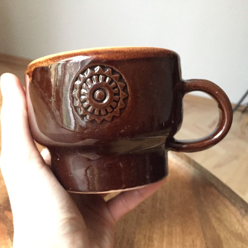 Kubek porcelit ceramika unikat Pruszków Mirostowice prl vintage