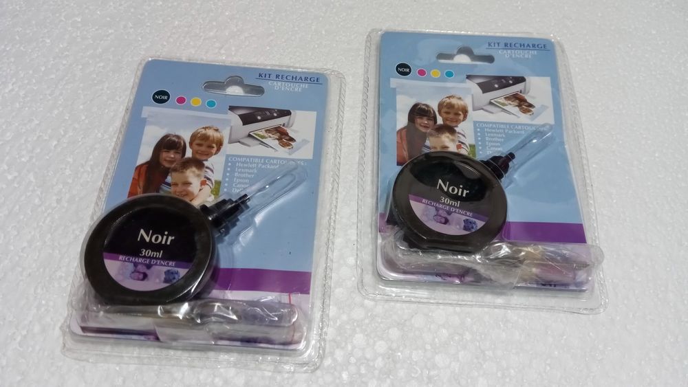 Tinta para encher tinteiros - cor preta - kit completo