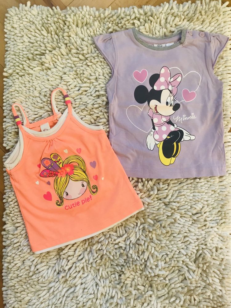 Top i koszulka Myszka Minnie, rozm. 86, C&A,