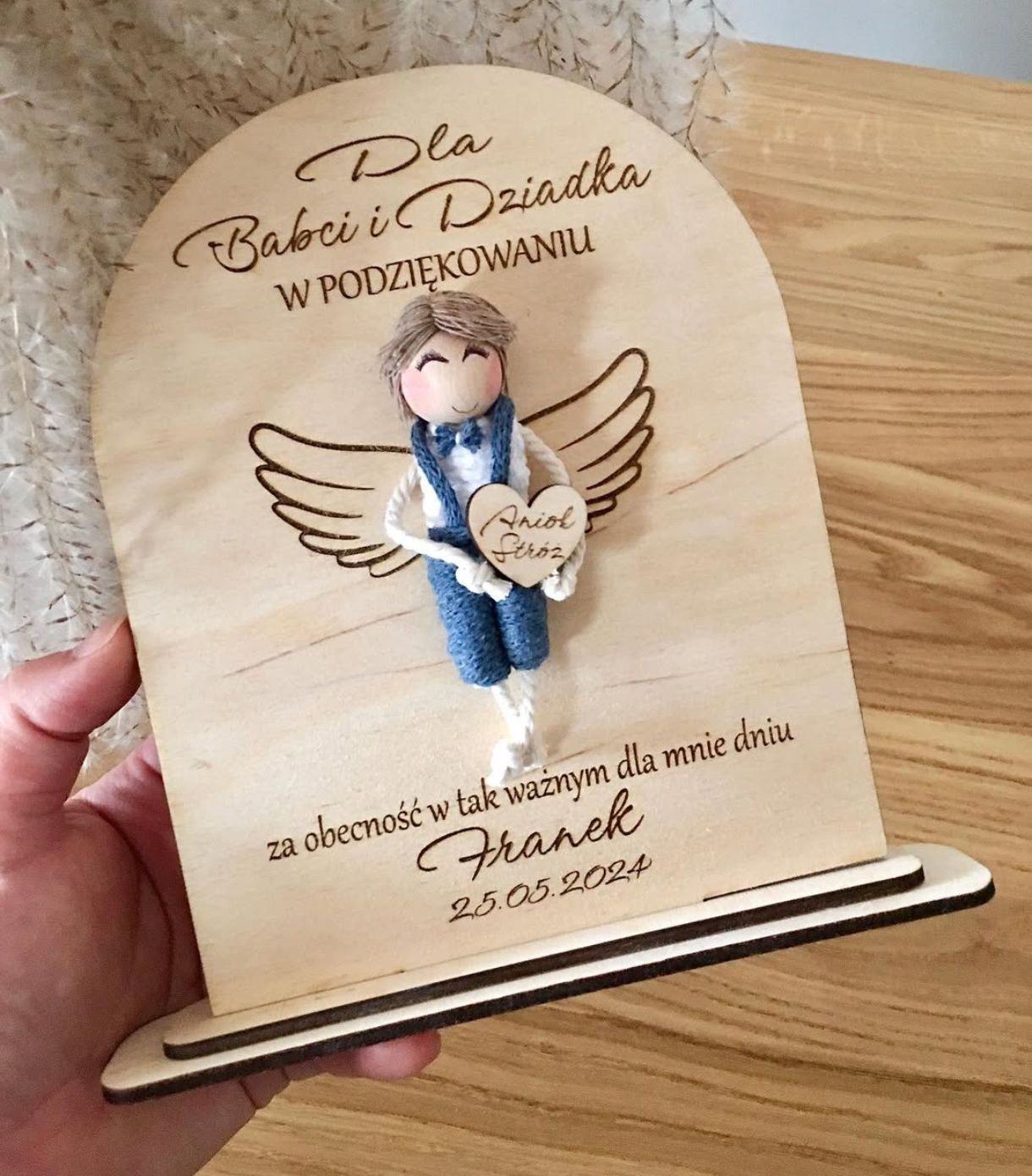 Podziękowanie na Chrzest Komunie dla Rodziców Chrzestnych Dziadków