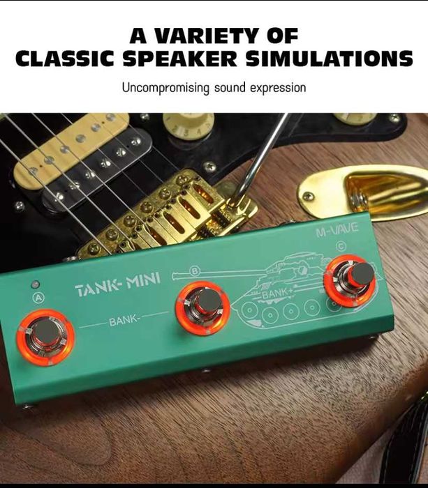 Блютуз гітарний та басовий процесор ефектів на аккумуляторі Tank mini