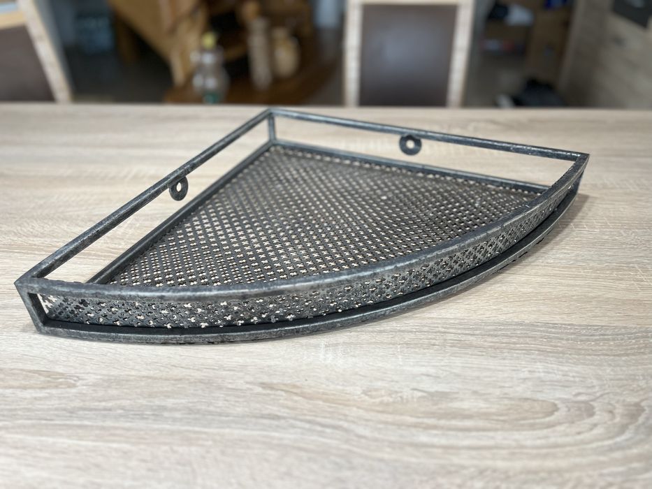 2 półki narożne - ręczna robota, ażurowe, metaloplastyka