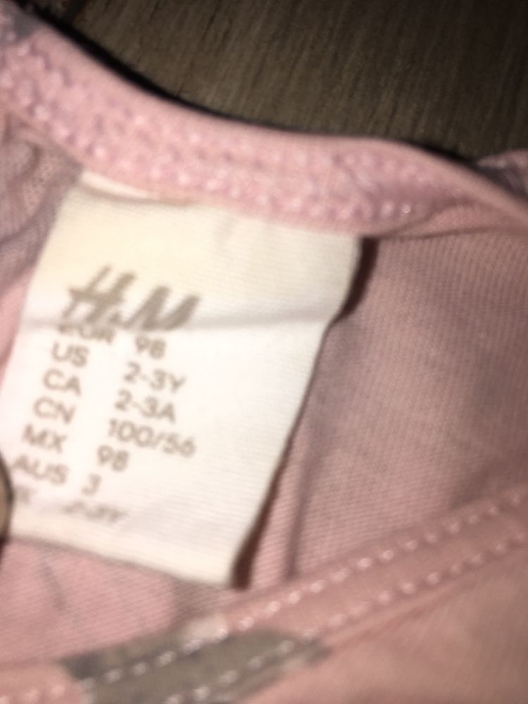 H&m sukienka króliczki 98 falbanki 2-3