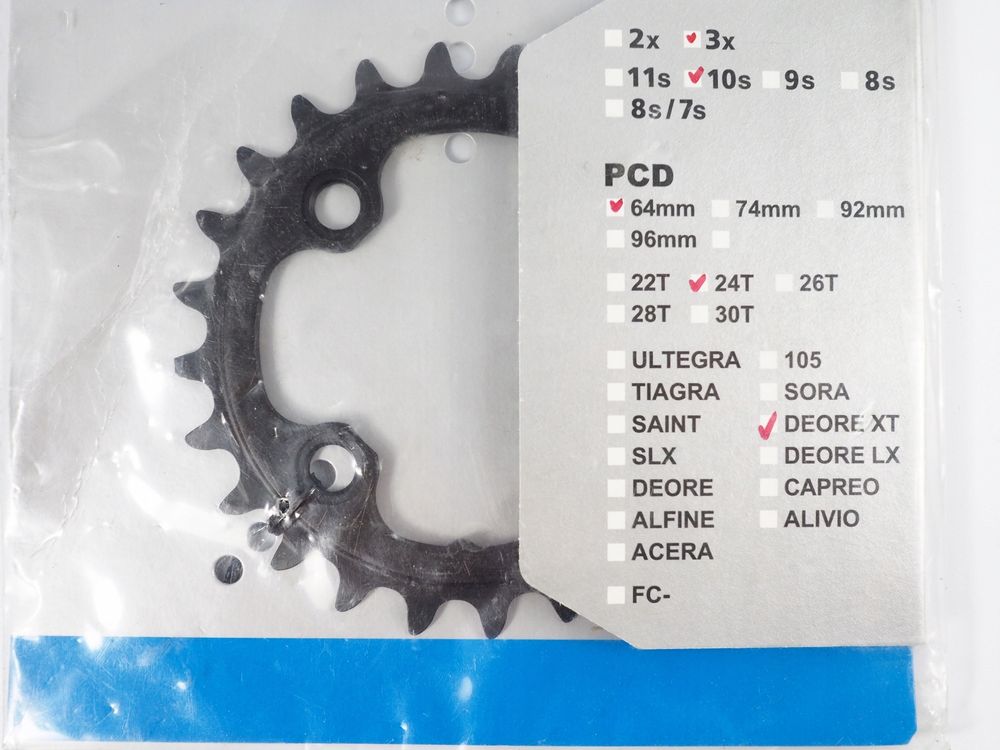 NOWA zębatka Deore XT alu 24T 10 speed 64 BCD