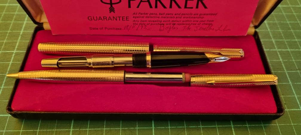 Caneta Tinteiro Parker 65 Consort Insígnia 14k Vintage