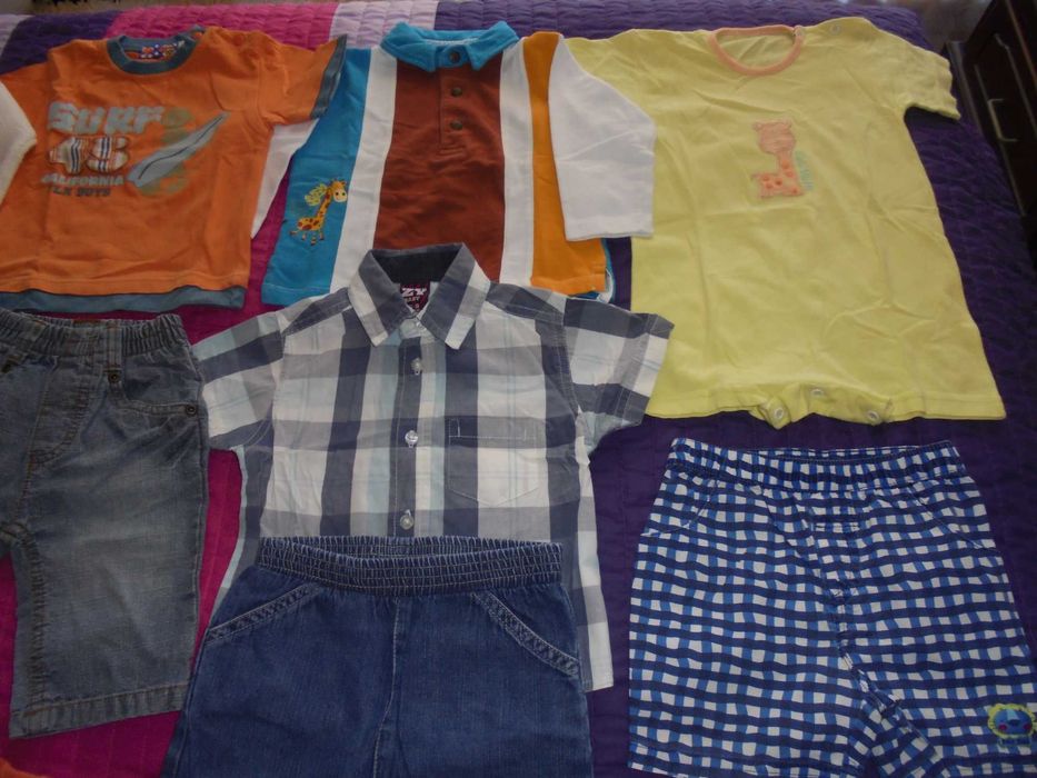 lote de roupa de menino bebé o chapéu branco