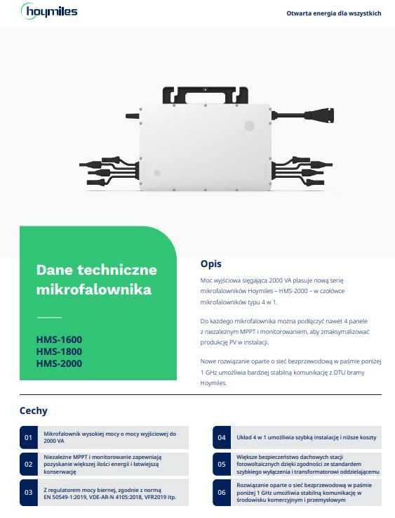 Mikroinwerter 4X 670W 1F HOYMILES