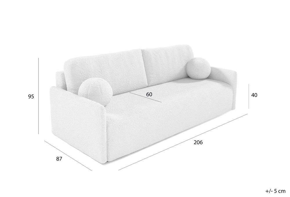 Kanapa LORANTA rozkładana z pojemnikiem – elegancka sofa