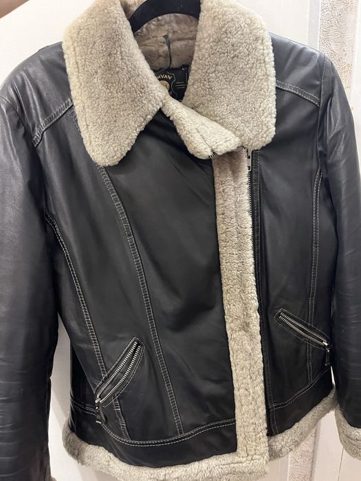 Натуральна дублянка, модель авіатор (пілот)