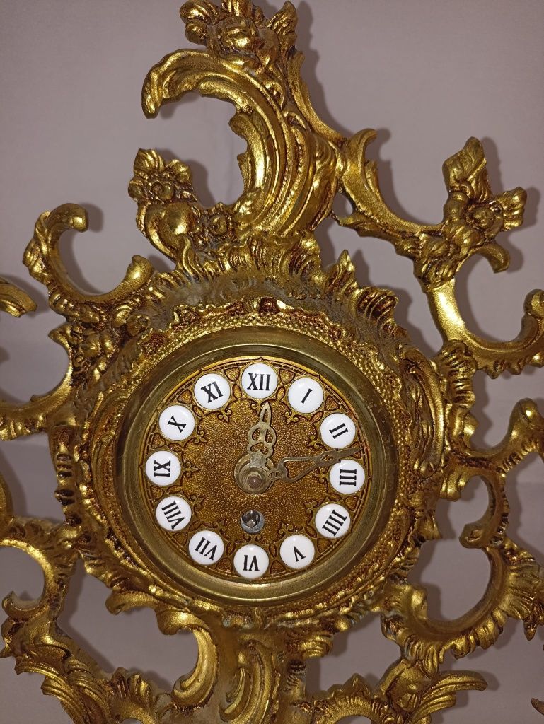 Часы каминные, настольные, бронза, мрамор (Германия)
