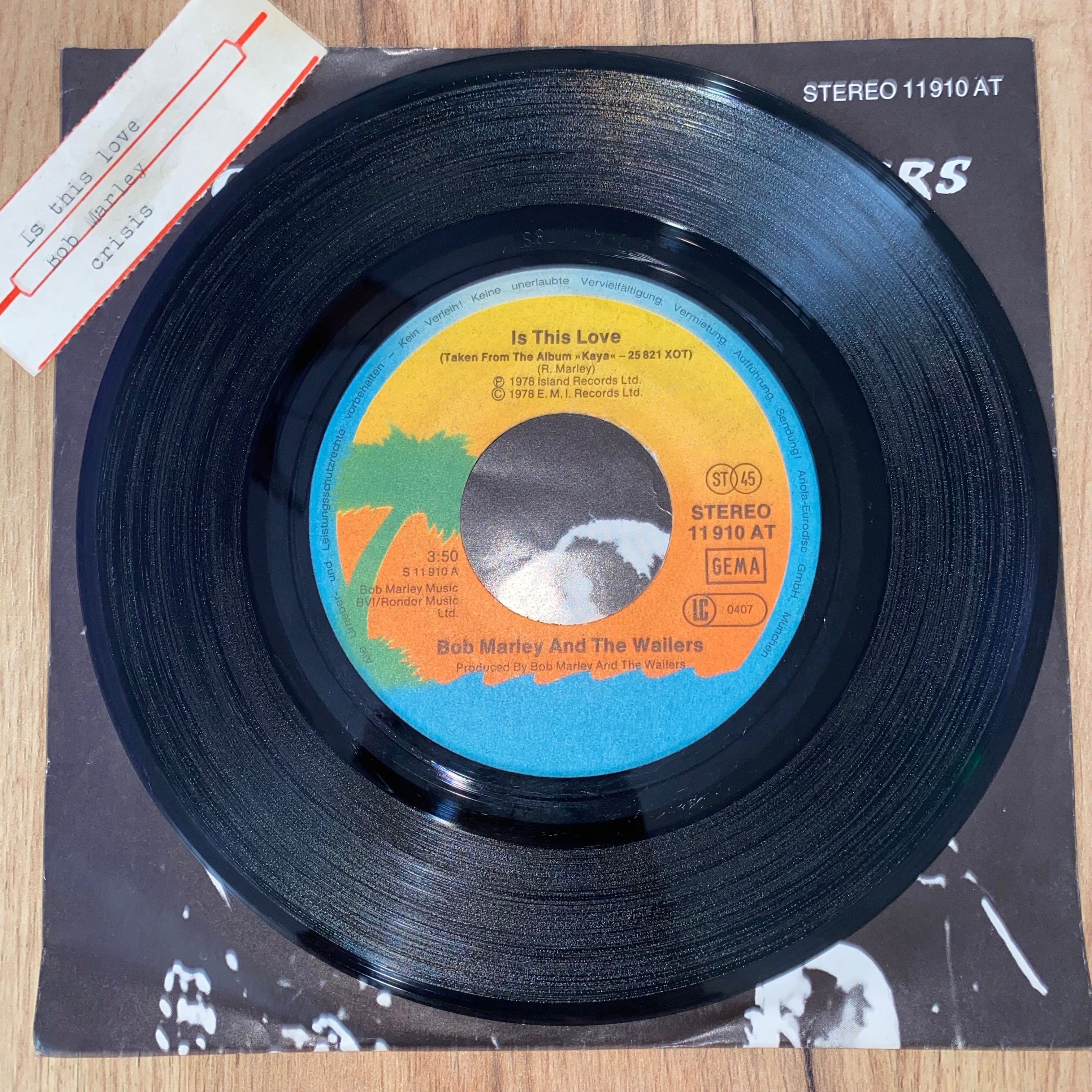 Bob Marley - Is This Love - Winyl SP 7" - 1978