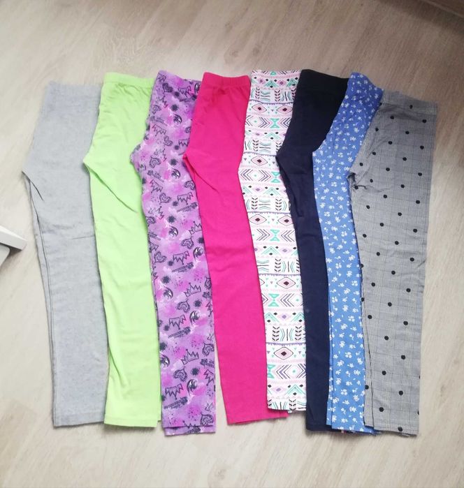 Spodnie leginsy getry zestaw 8szt  dla dziewczynki roz 10/11lat 146 cm