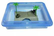 Terrarium z ramką basenik dla żółwia z wyspą