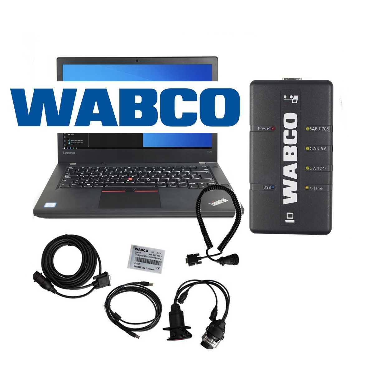 Intefejs diagnostyczny Wabco Serwisówka Naczepy Knorr Scania + Laptop