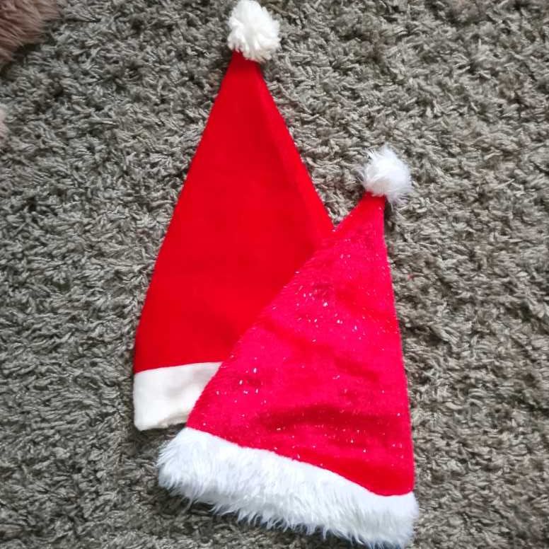 Новорічний ковпак, шапка для Санта Клауса, перчатки Снігуроньки