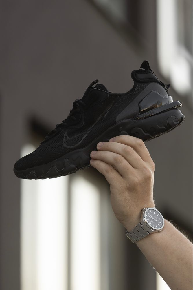 Чоловічі кросівки Nike React Vision Black найк реакт чорні 41-45