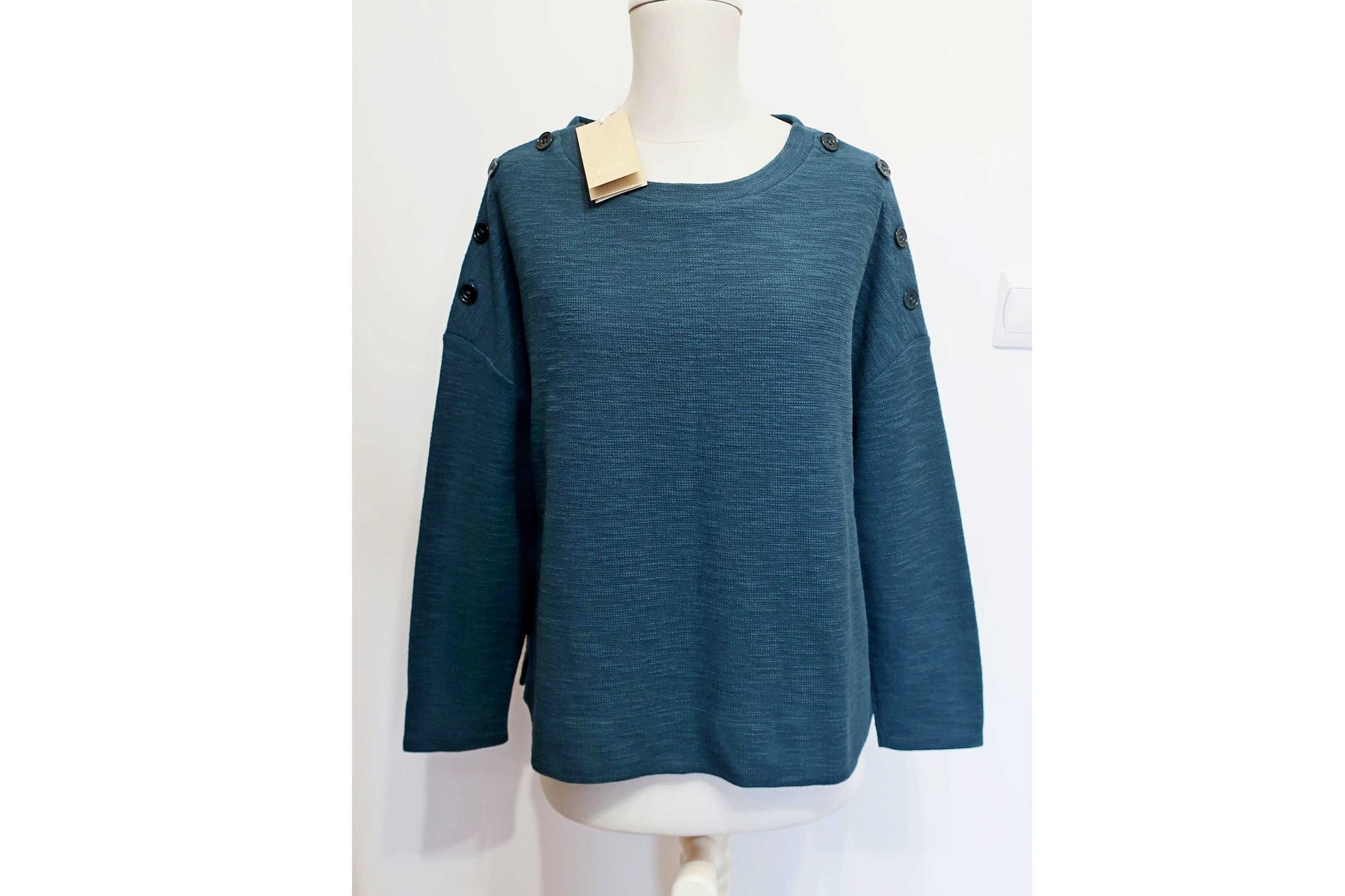 sweter turkusowy Sessun Austin bawełna L