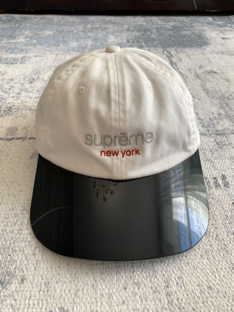 Белая шестипанельная кепка снепка бейсболка supreme new york оригинал