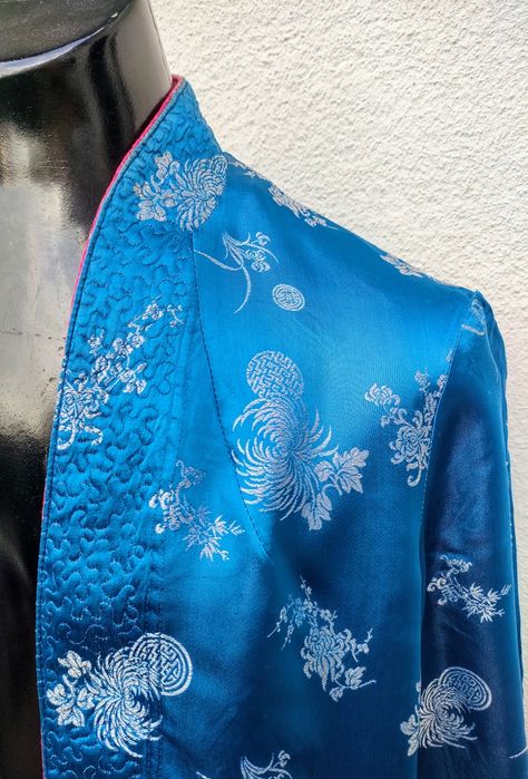 Kimono vintage, reversível em cetim