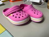 Crocs Iconic Comfort Pink kapcie dziecięce