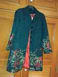 Casaco comprido Desigual preto bordado 42